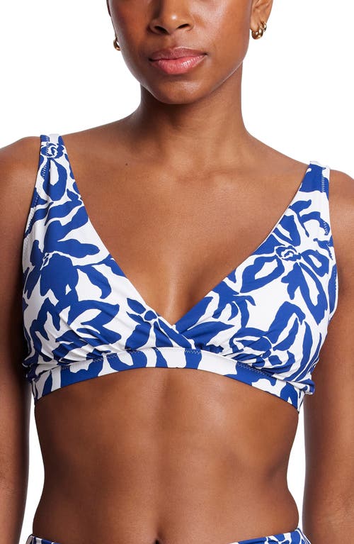 Shop Hanky Panky Wrap Front Bikini Top In Poolside Print