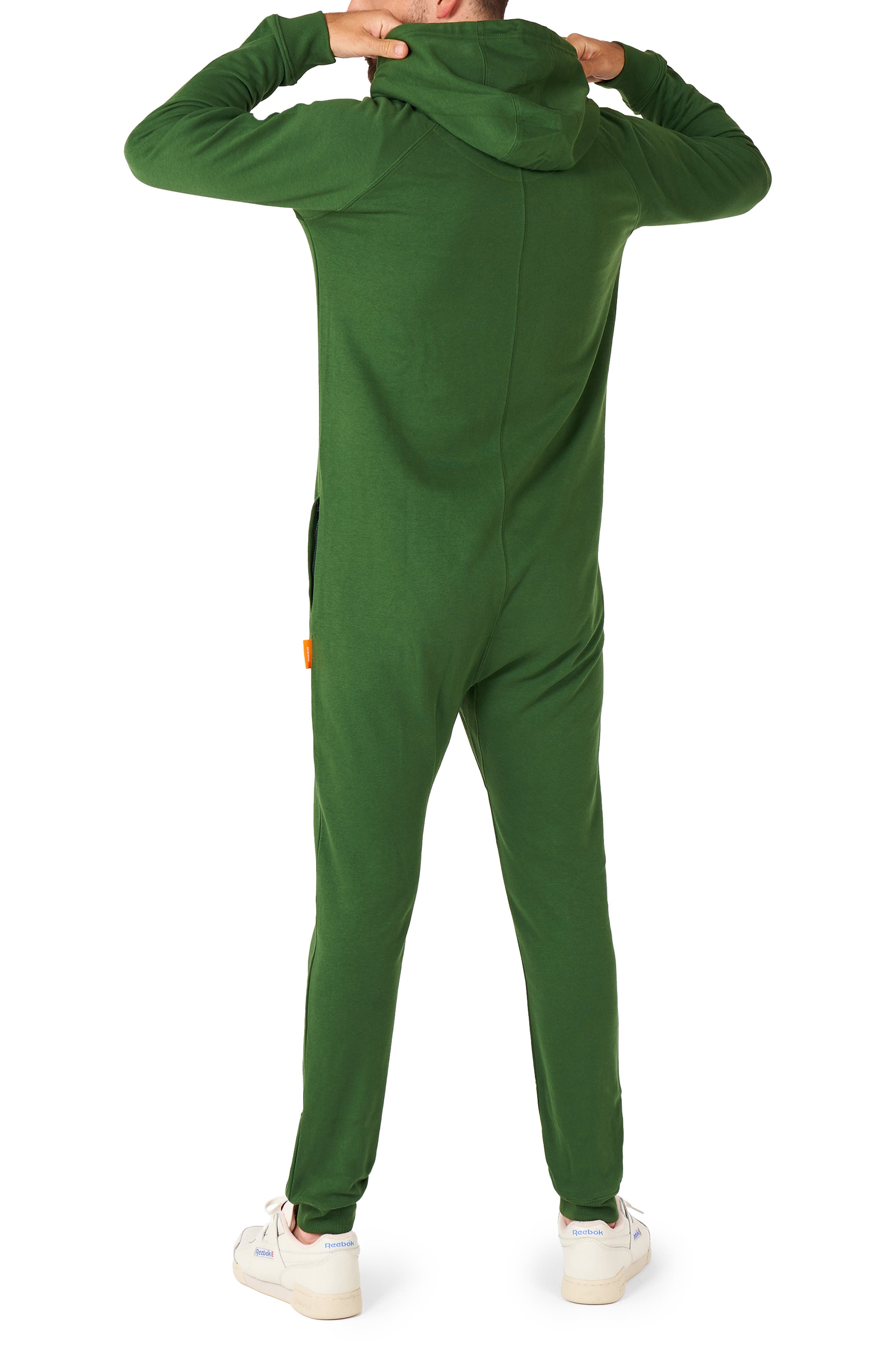 OppoSuits Glorious Green Hooded Long Sleeve Fleece Jumpsuit Nordstrom