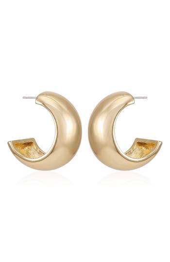 Vince Camuto Wide Hoop Earrings In Goldtone
