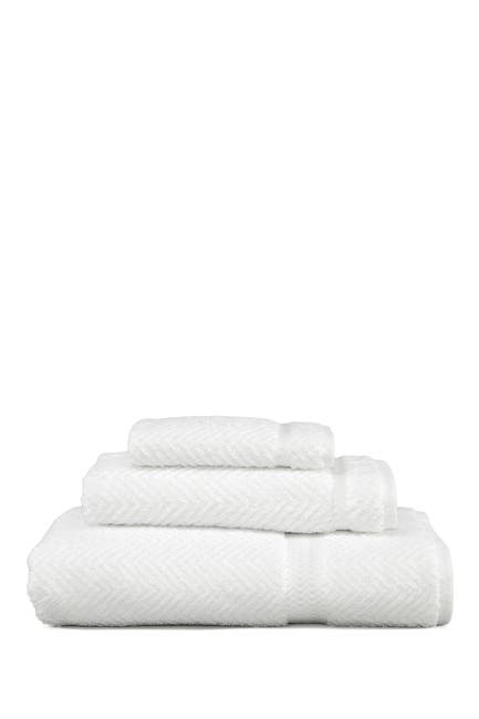 Linum Home White Herringbone 3 Piece Towel Set Nordstrom Rack