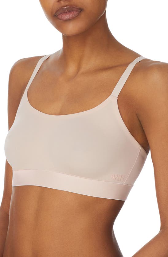 Shop Dkny Litewear Active Comfort Sports Bra In Blush