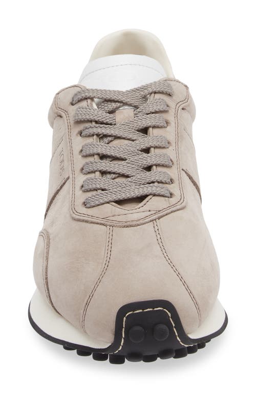 Tod's Vintage Leather T Sneaker Size 8 In Sasso/bianco/bruciato