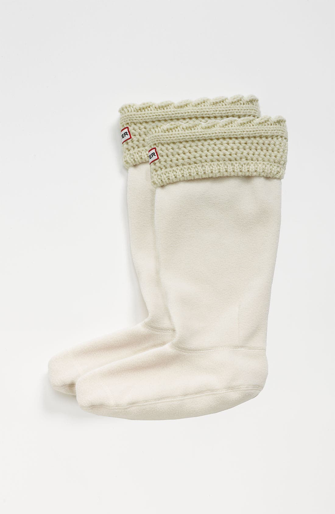 Hunter Tall Gloss Rain Boot & Cable Knit Cuff Welly Socks Nordstrom