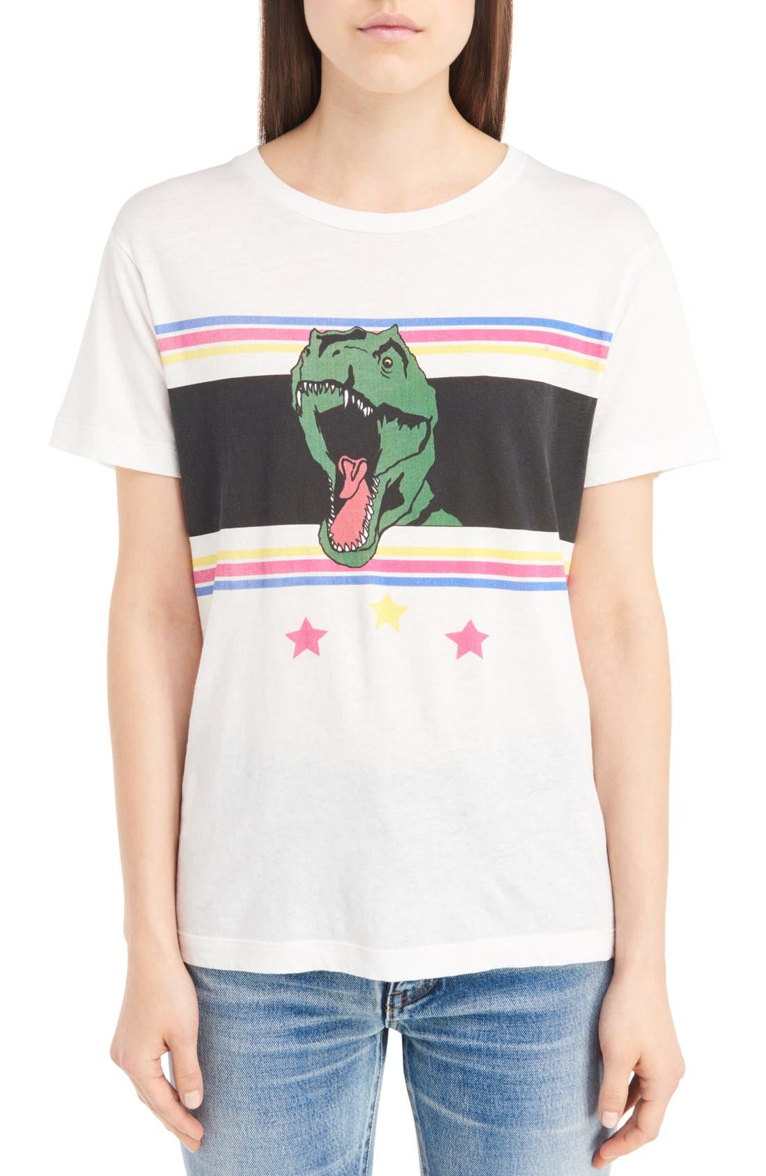 saint laurent dinosaur tee