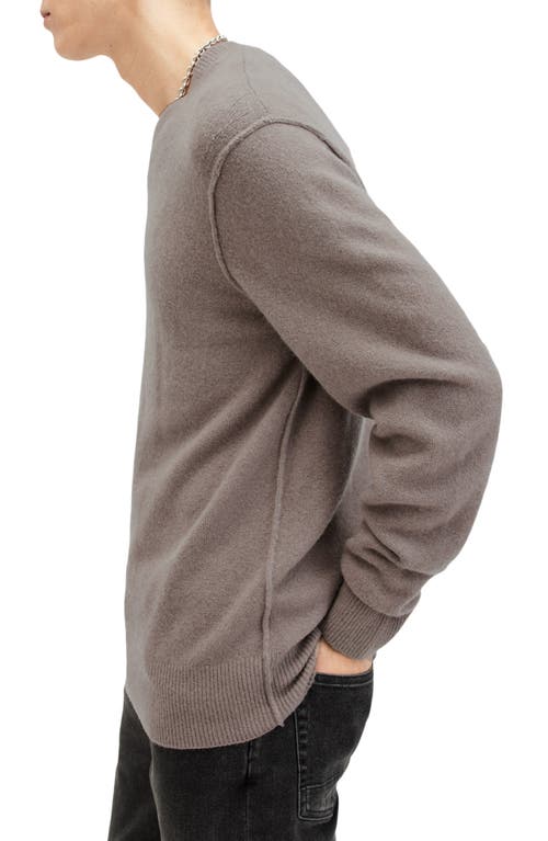 Shop Allsaints Patern Crewneck Sweater In Coyote Brown