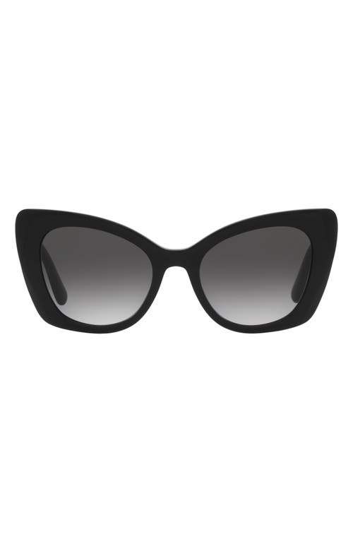 Dolce & Gabbana 53mm Gradient Butterfly Sunglasses in Black at Nordstrom