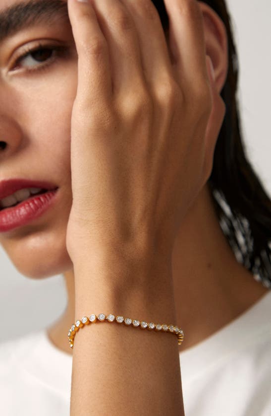 Monica Vinader Diamond Essential Tennis Bracelet In 18ct Gold Vermeil On Sterling