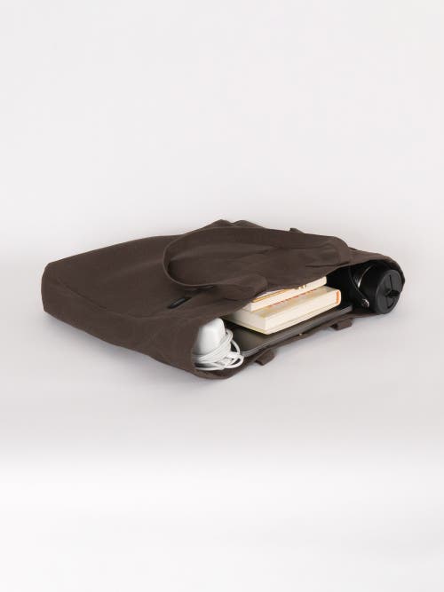 Terra Thread Organic Cotton Canvas Work Tote Bag In Chestnut Brown