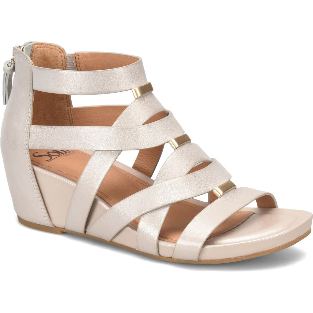 Söfft Vivi Platform Wedge Sandal In Champagne