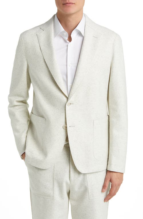 BOSS Hanry Recycled Polyester Sport Coat Open White at Nordstrom,