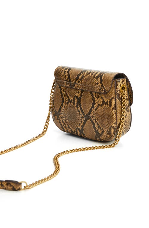 Mango Chain Strap Crossbody Bag In Caramel