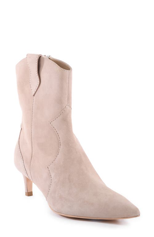 Seychelles Dallas Pointy Toe Western Sock Boot In Taupe Suede