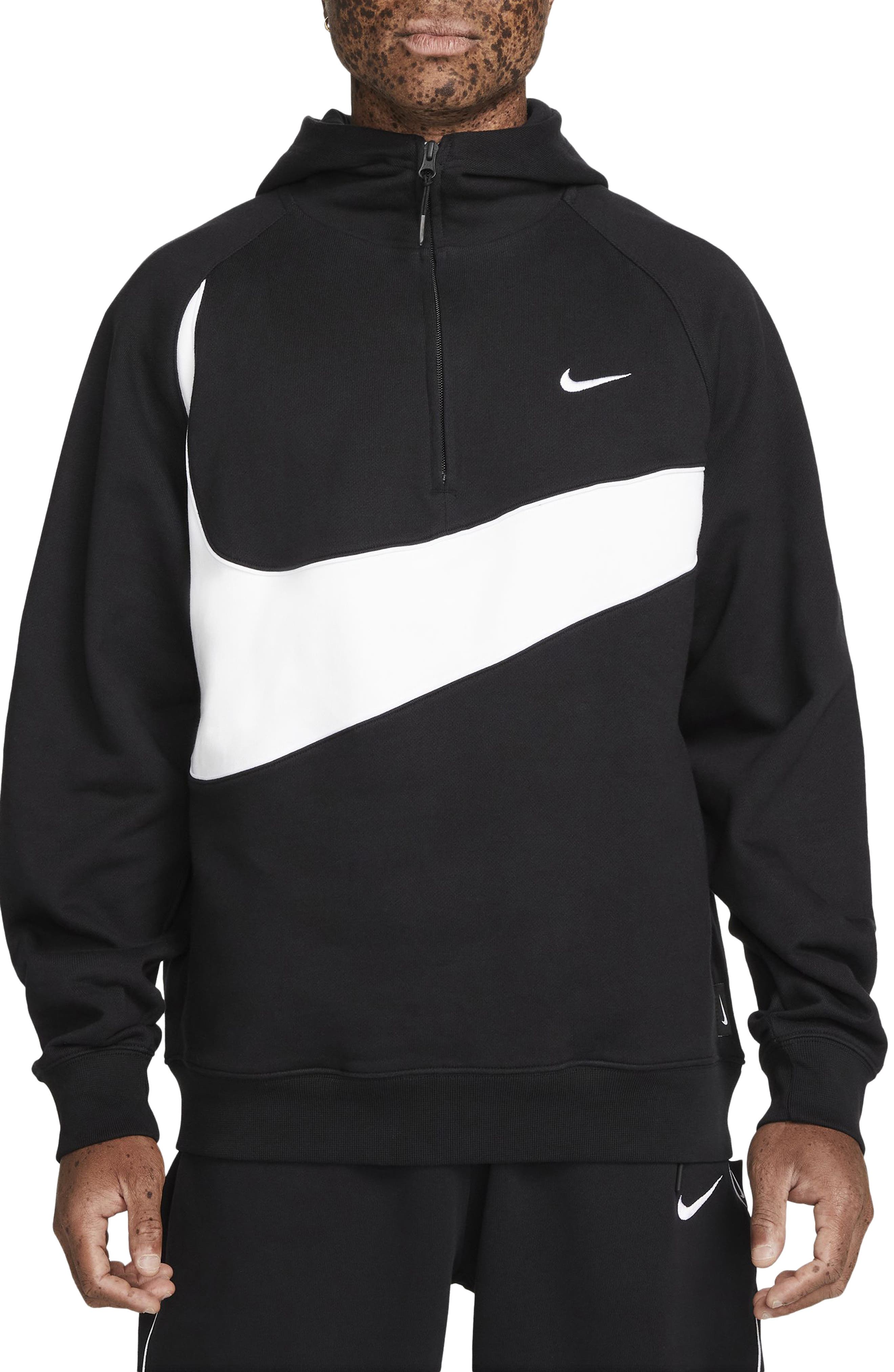 Nike big swoosh half zip online jacket