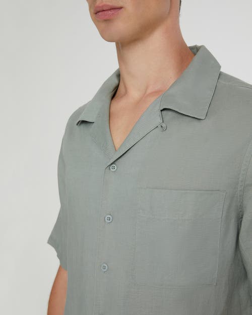 Onia Air Convertible-collar Linen And Tencel™ Lyocell-blend Shirt In Sage