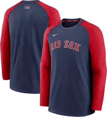 Nike Men's Nike Navy/Red Boston Red Sox Authentic Collection Pregame  Performance Raglan Pullover Sweatshirt