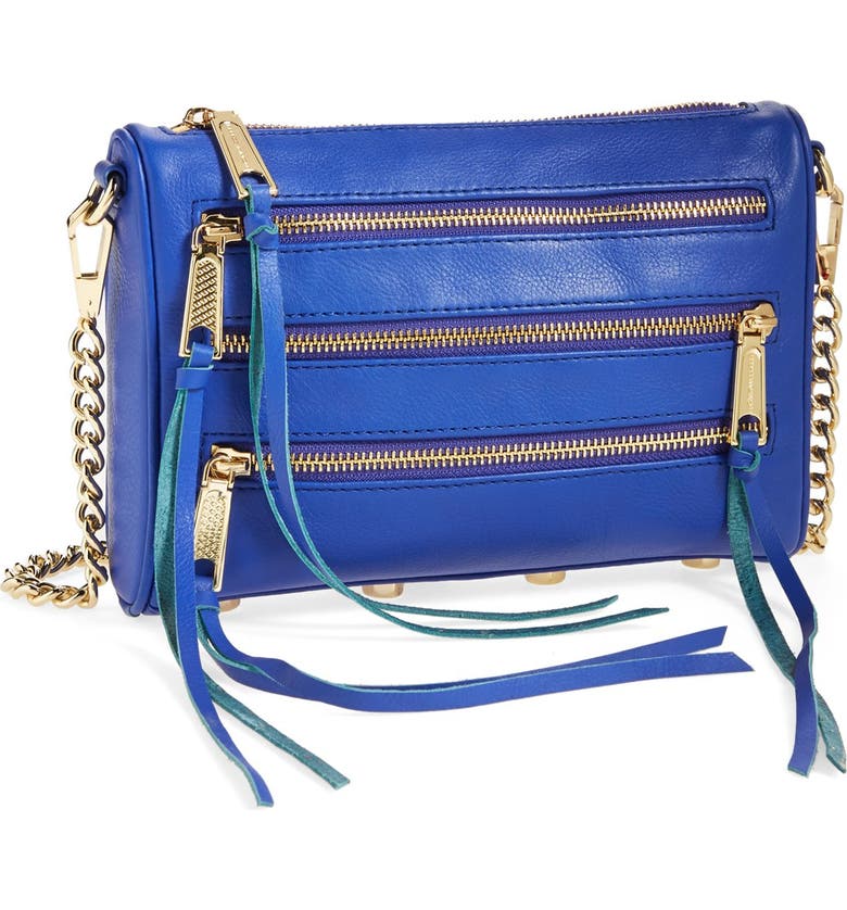 REBECCA MINKOFF 'Mini 5 Zip' Convertible Crossbody Bag, Main, color, ULTRAVIOLET