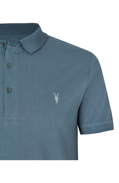 Shop Allsaints Reform Slim Fit Cotton Polo In Workers Blue