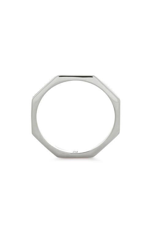 Monica Vinader Octagon Stacking Ring in Sterling Silver at Nordstrom, Size 6.5