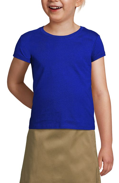 Lands' End School Uniform Girls Short Sleeve Essential T-shirt In Cobalt