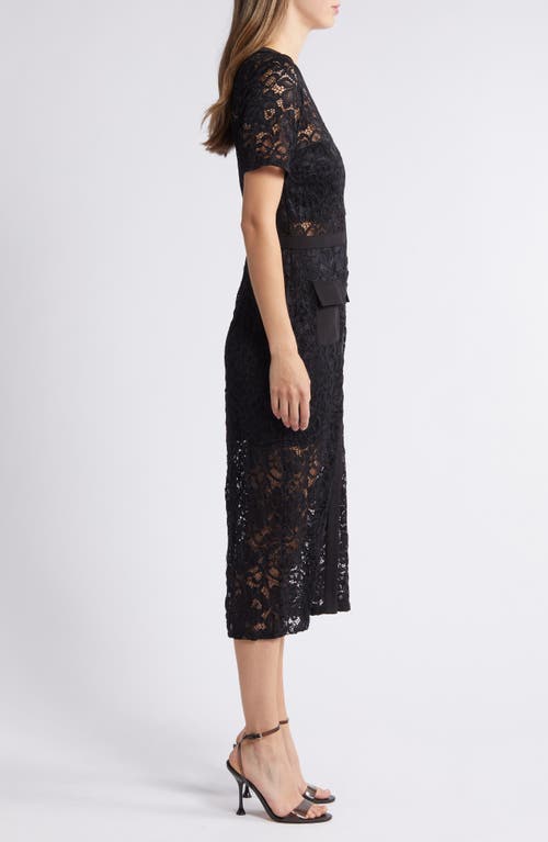 Shop Sam Edelman Lace Sheath Dress In Black