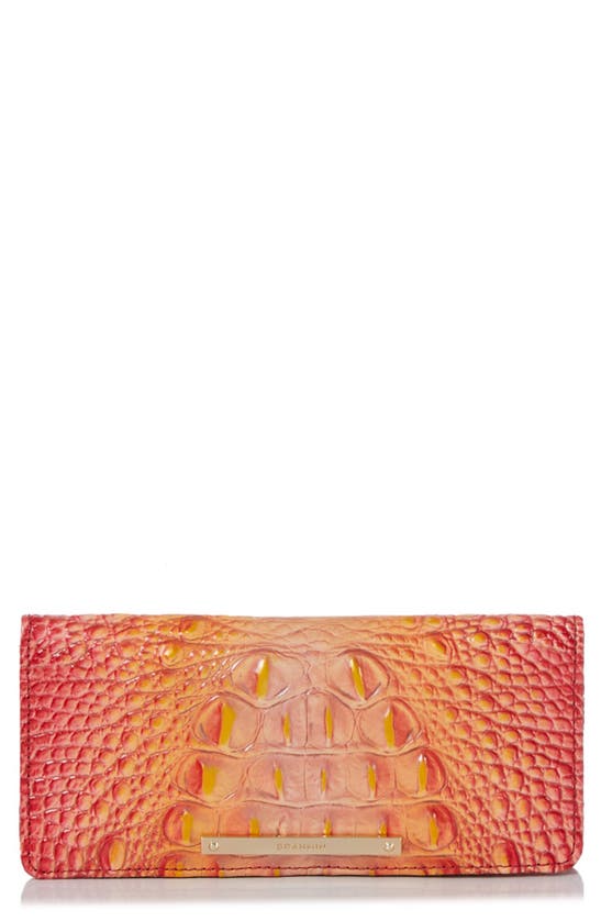 Brahmin Ady Croc Embossed Leather Wallet In Infusion