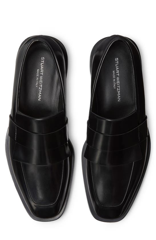 Shop Stuart Weitzman Royce Kiltie Loafer In Black