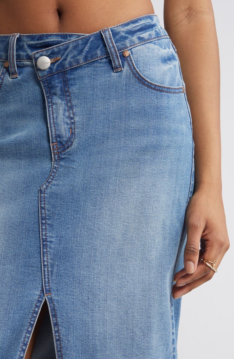 1822 Denim Crossover Waist Denim Skirt | Nordstrom