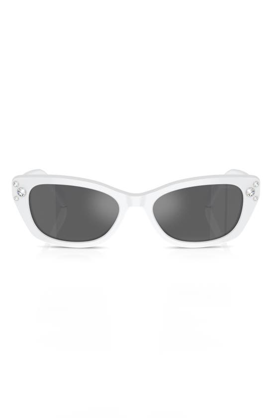 Shop Swarovski 54mm Pillow Sunglasses In White