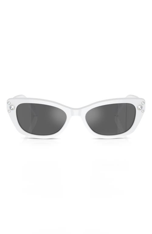 Swarovski 54mm Pillow Sunglasses in White at Nordstrom