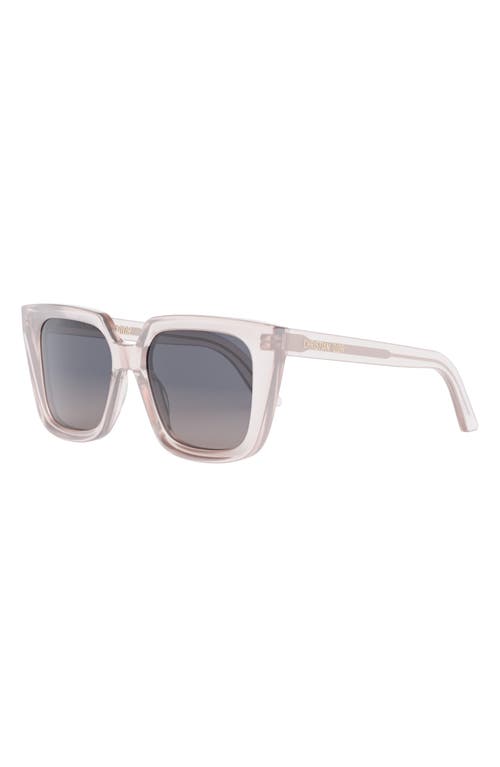 Shop Dior 'midnight S1i 53mm Square Sunglasses In Matte Pink/blue