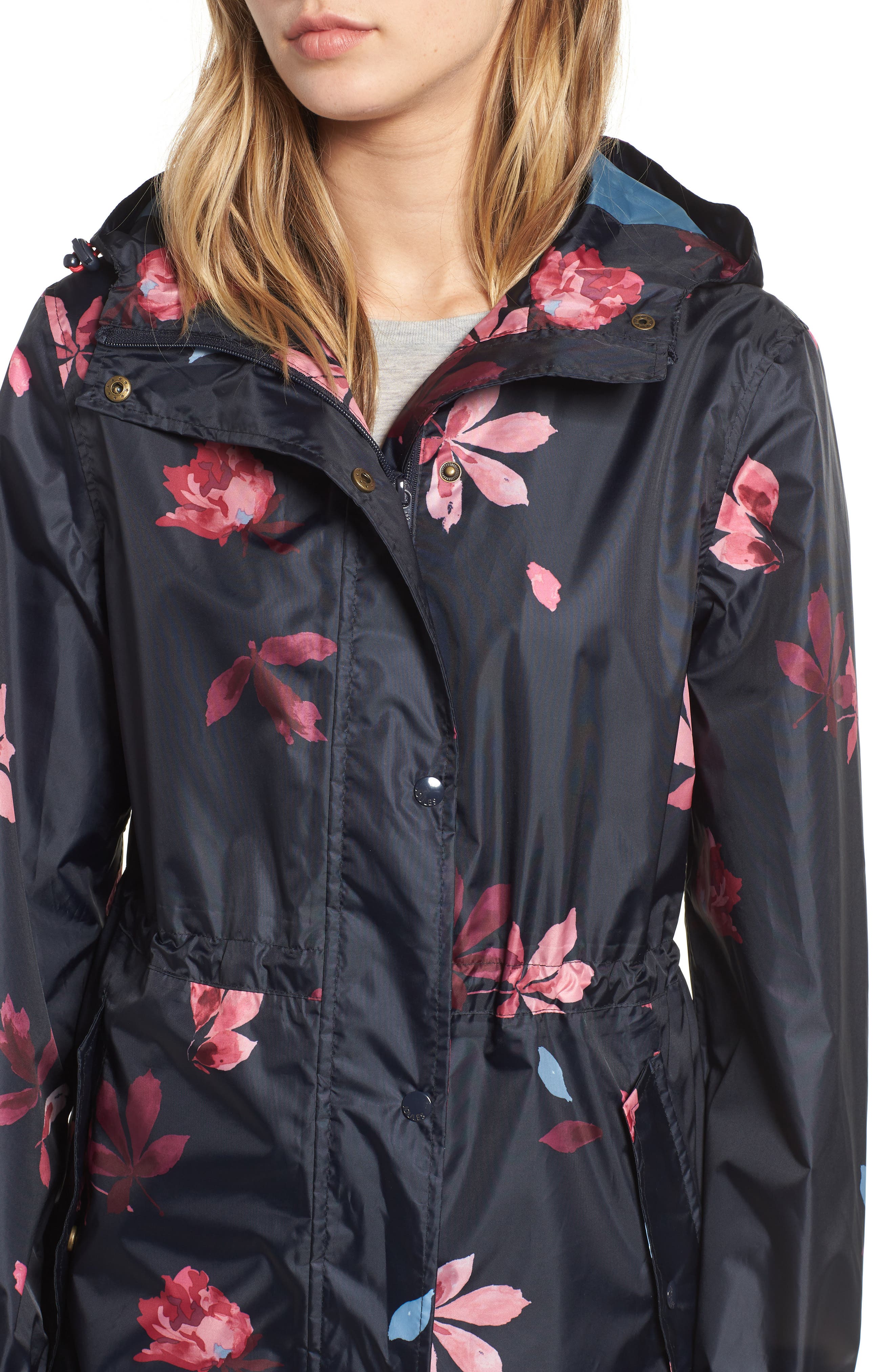 Joules Right as Rain Packable Print Hooded Raincoat Nordstrom Rack