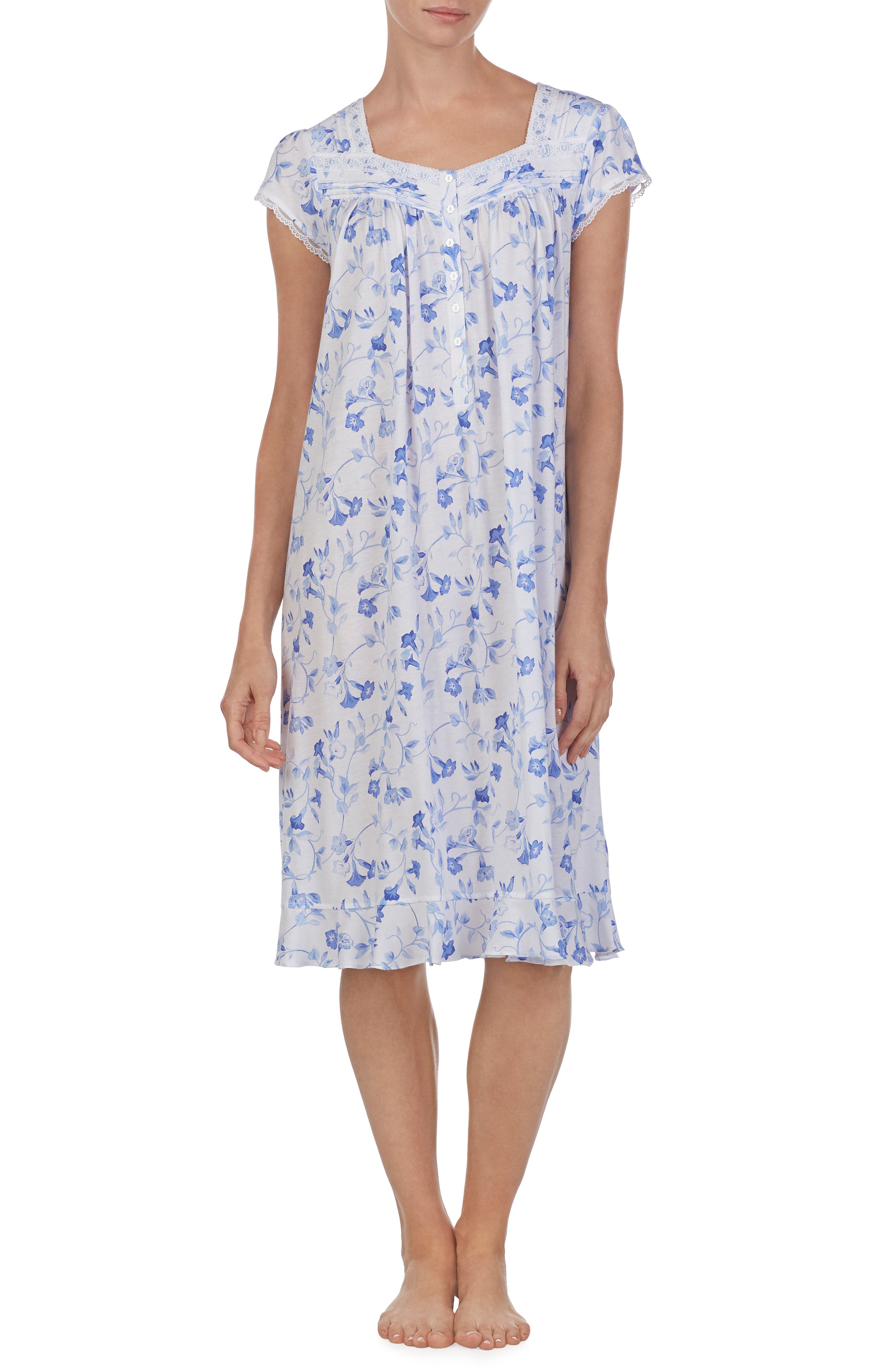 Plus Size Eileen West Waltz Nightgown, White
