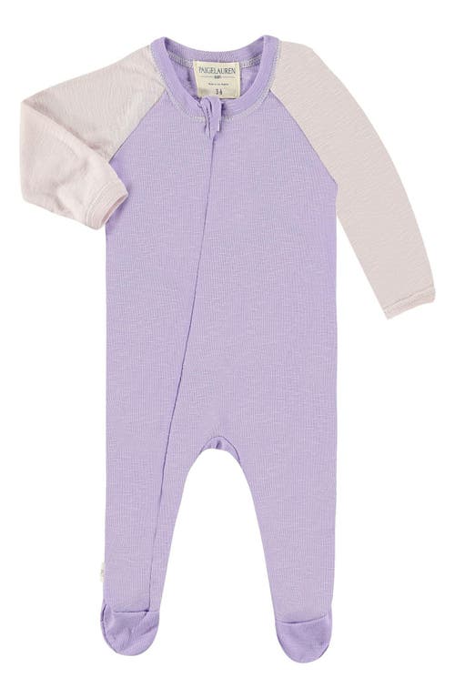 Shop Paigelauren Footie In Purple/pink