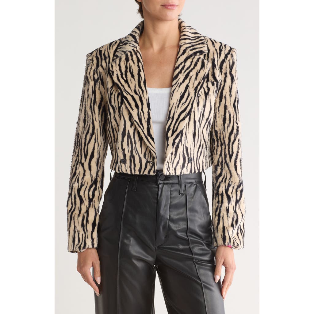 Mother The Blaze Of Glory Cropped Blazer In Hold Your Zebras