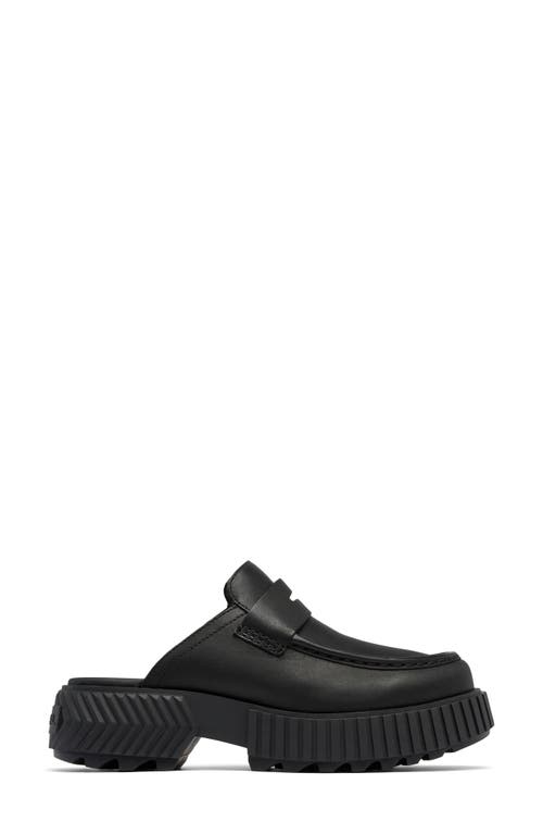 Sorel Ona Ave Penny Loafer Mule In Black/ Jet