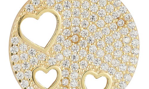 SPHERA MILANO SPHERA MILANO PAVÉ CUBIC ZIRCONIA HEART MEDALLION PENDANT NECKLACE