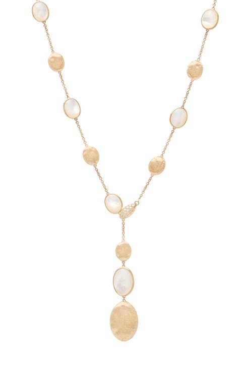 MARCO BICEGO MARCO BICEGO SIVIGLIA 18K YELLOW GOLD & MOTHER-OF-PEARL LARIAT NECKLACE