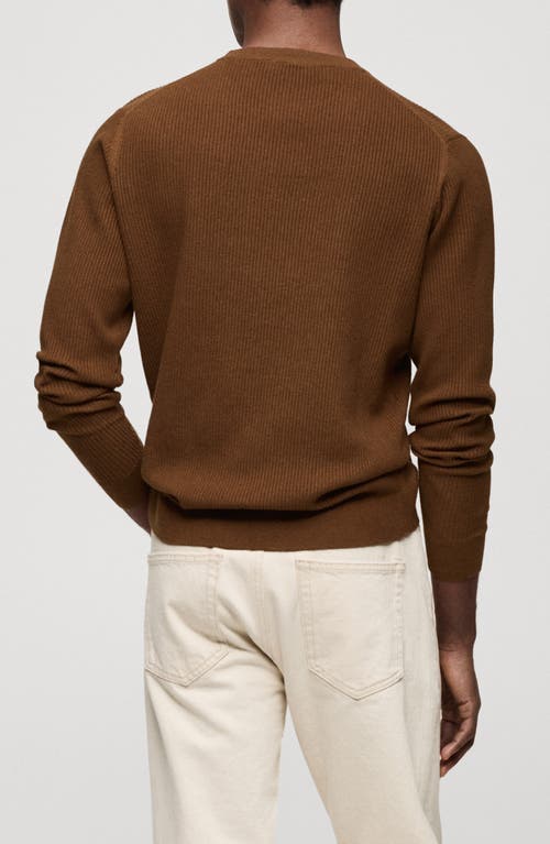 Shop Mango Rib Sweater In Coffee