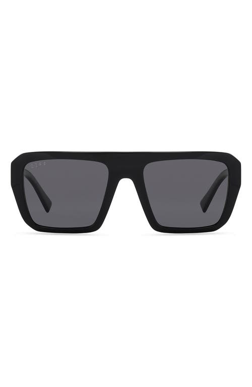 Diff Wyatt 54mm Polarized Aviator Sunglasses In Black