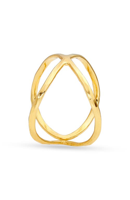 Shop Ki-ele Emerson Infinity Wide Ring In Gold