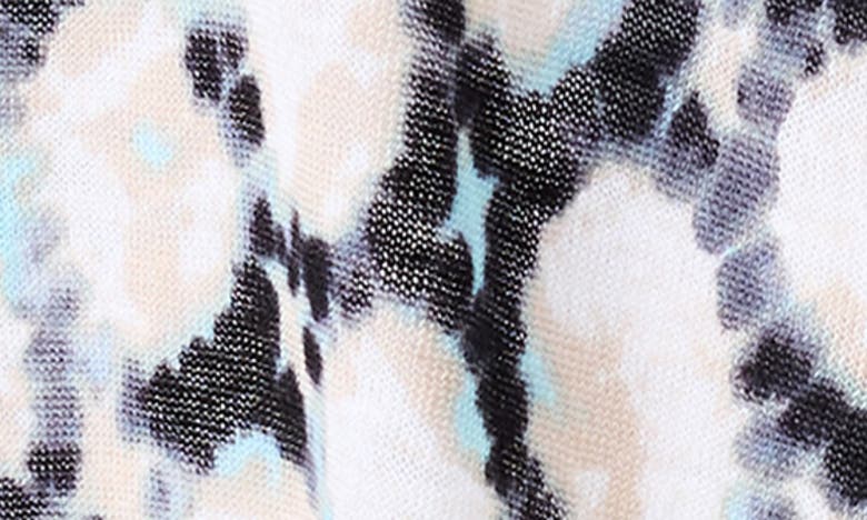 Shop Nic + Zoe Sand Dollar Three-quarter Sleeve Cardigan In Aqua Multi