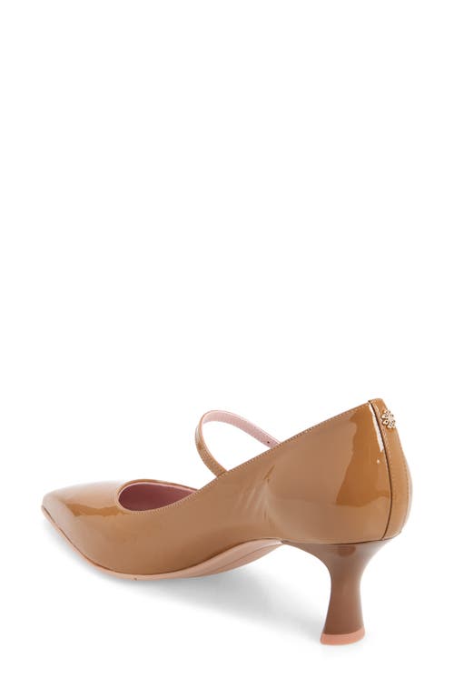 Naot Penny Pointed Toe Pump In Camel Classic Patent