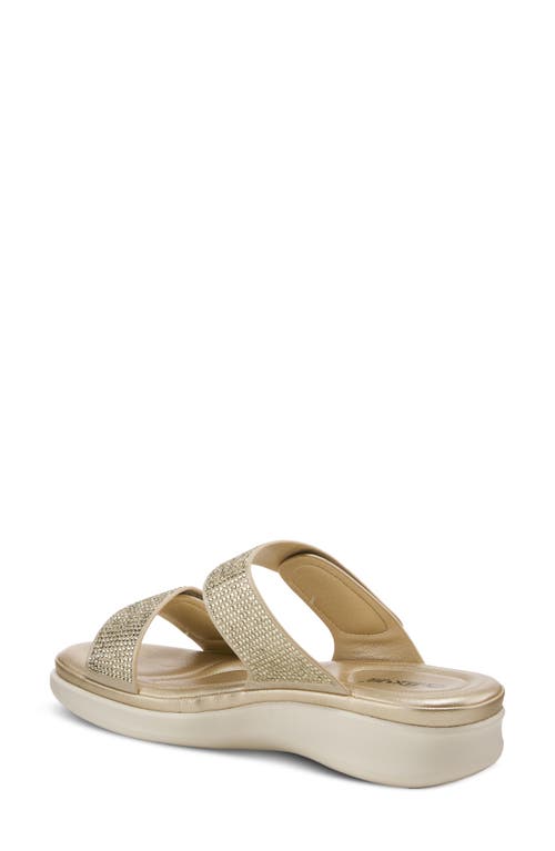 Flexus By Spring Step Bling Sandal In Soft Gold