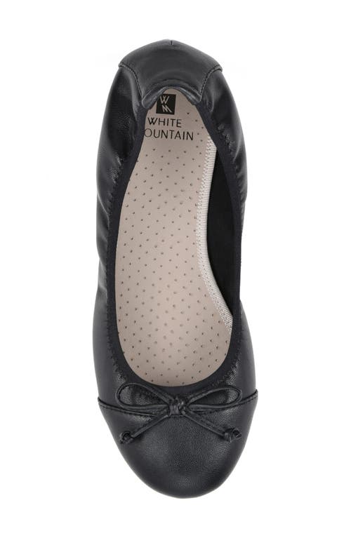 White Mountain Footwear Sunnyside Ii Ballet Flat In Black/smooth