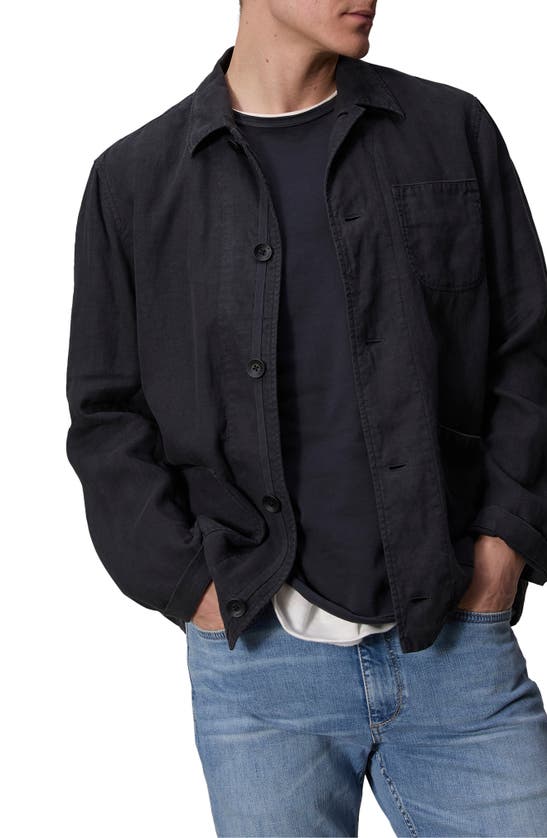 Shop Rag & Bone Evan Linen Chore Jacket In Black