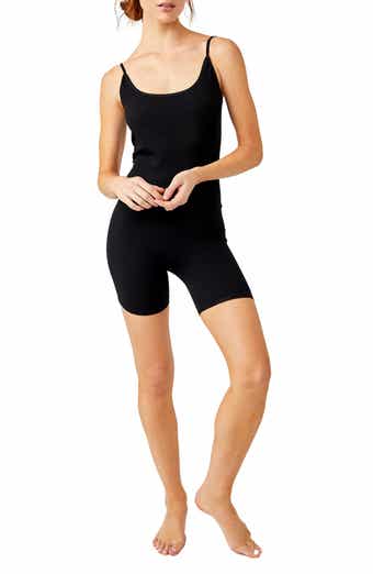 Ladies Slim-Fit Ribbed Stretch Cotton Playsuit - Soot By SKIMS Size: M
