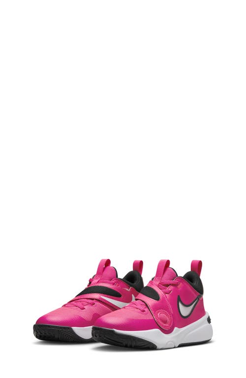 Shop Nike Kids' Team Hustle D 11 Basketball Sneaker In Pink/black/pink