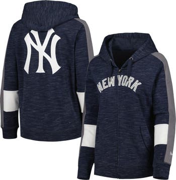 New York Yankees Navy Crop Pocket Heritage Pullover Hoodie by Nike