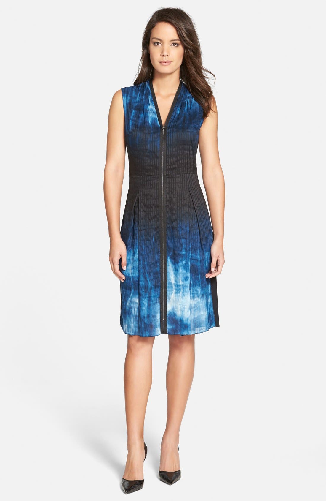 Elie Tahari 'Emma' Print Linen & Silk Sheath Dress Nordstrom