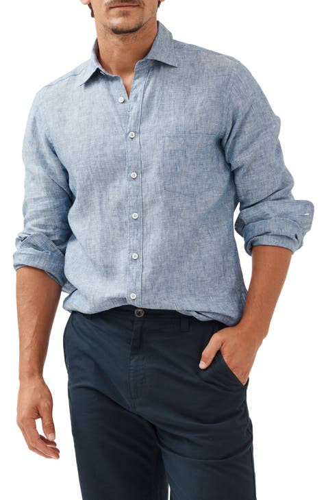 Men's Linen Button-Up Shirts